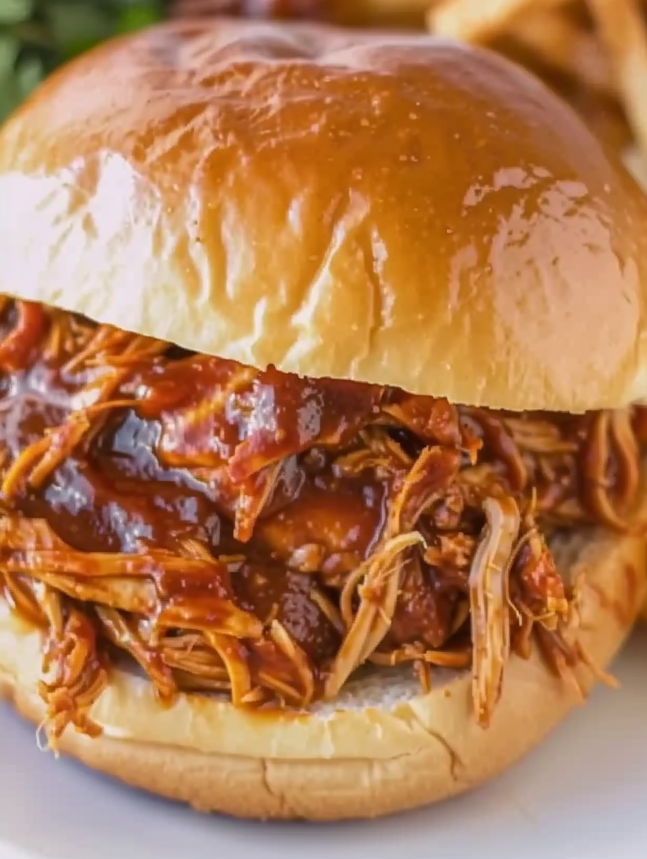 Slow cooker pulled chicken in sauce