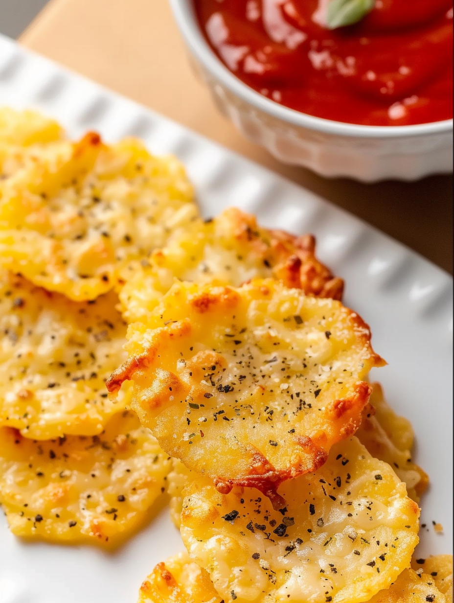 Shredded cheeses and small piles on parchment-lined baking sheet