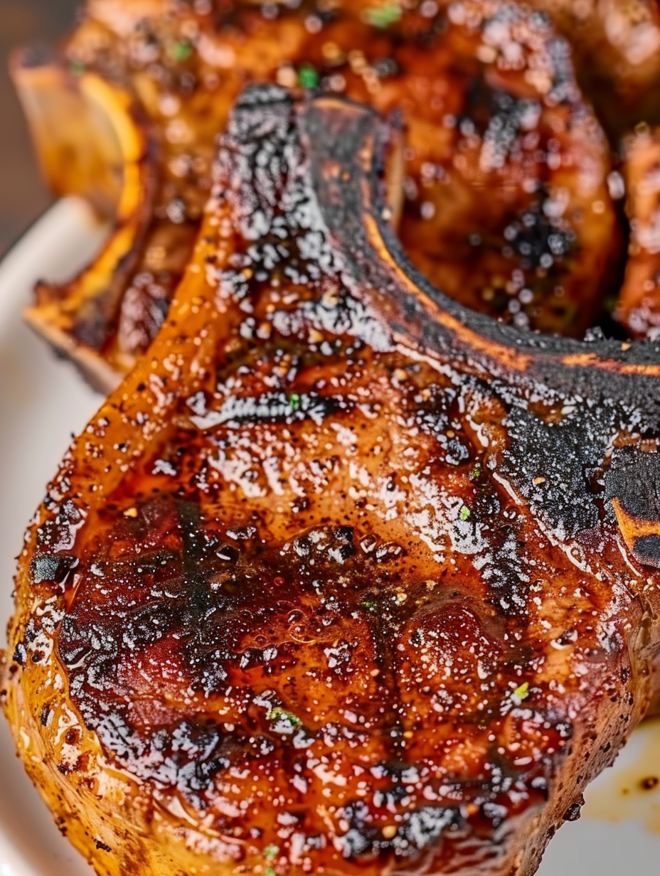 Brined pork chops ready for the grill