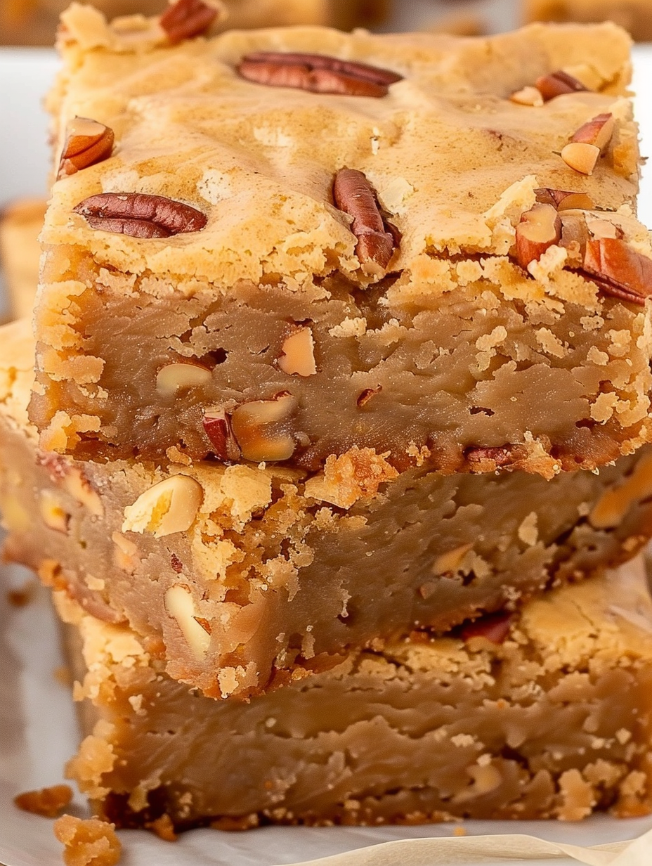 Butterscotch brownies fresh from the oven