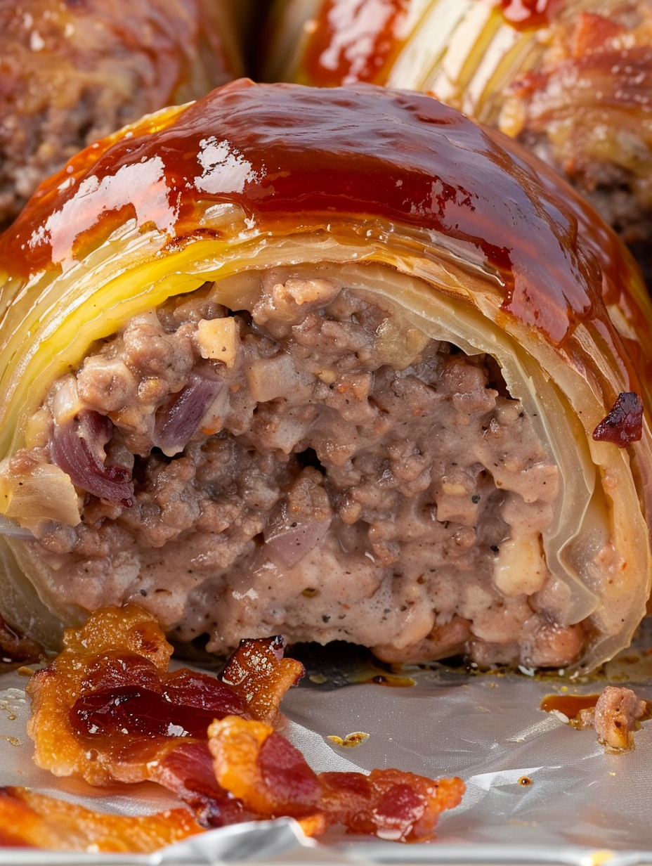 Onion Bombs assembled on baking sheet