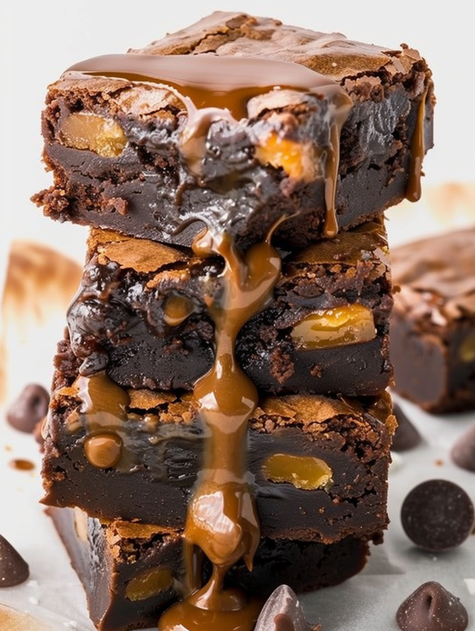 Milky Way Brownies with ganache