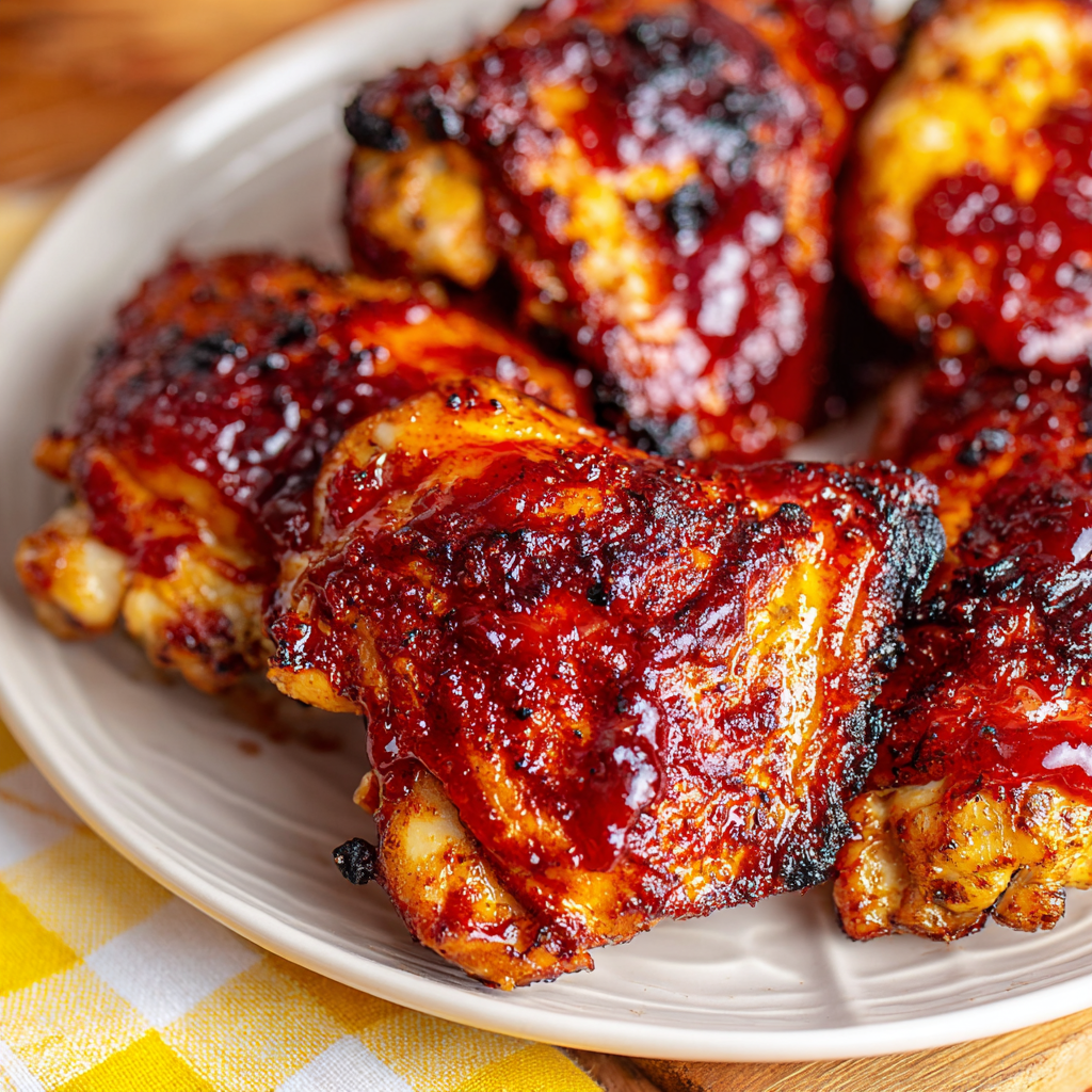Grilled BBQ Chicken Thighs