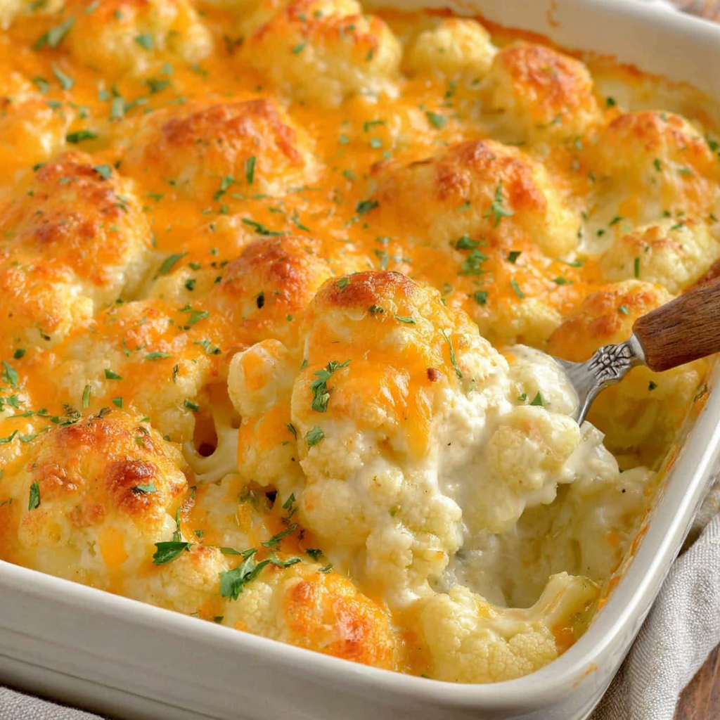 Cheesy Cauliflower Casserole Keto