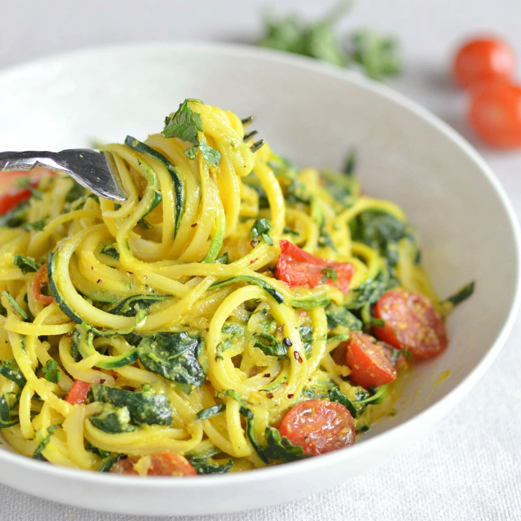 Creamy Garlic Zoodle Pasta
