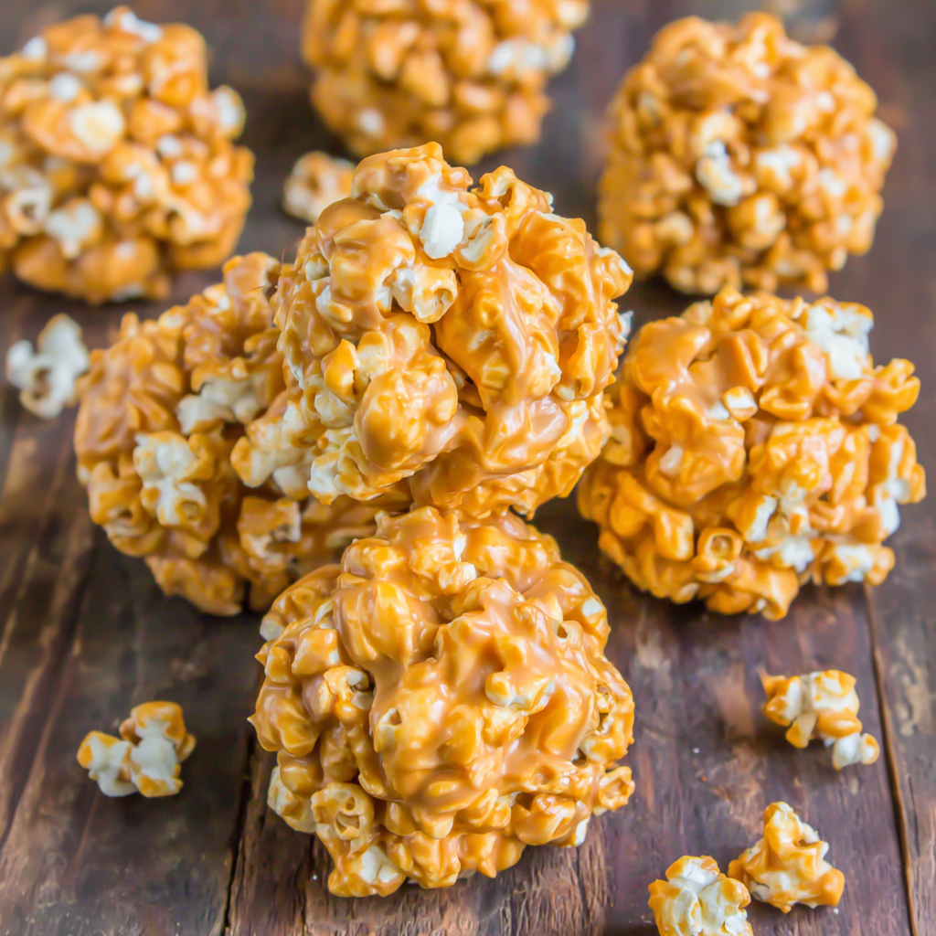 Peanut Butter Butterscotch Popcorn Balls