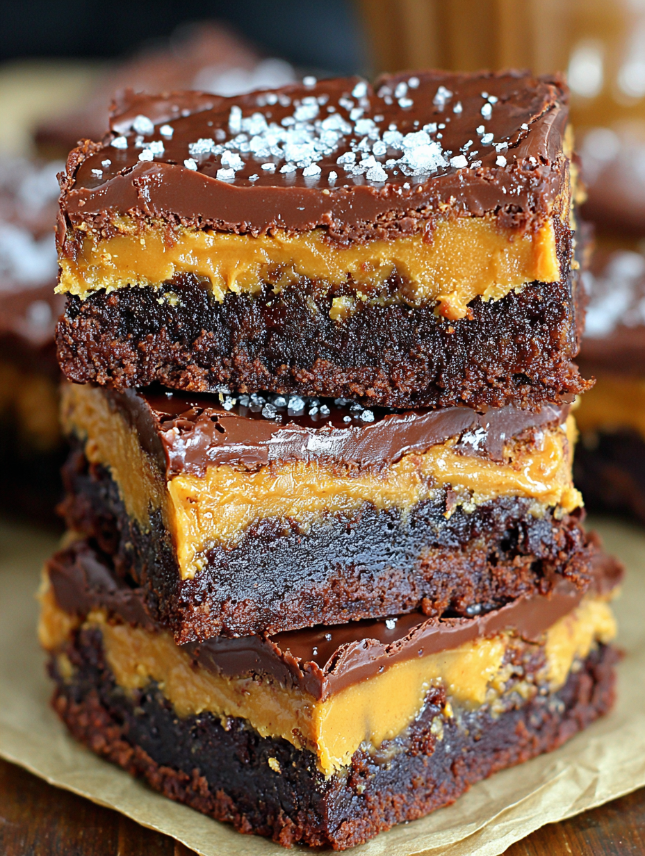 Peanut butter brownies fresh from the oven