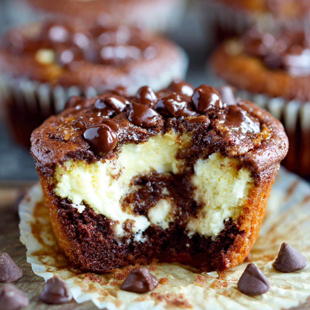 Cheesecake Chocolate Chip Muffins