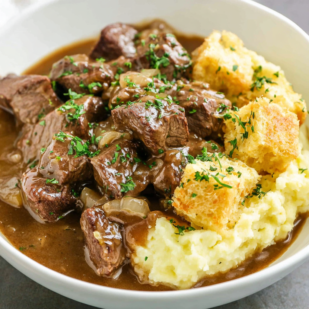 Easy Beef Tips with Savory Gravy