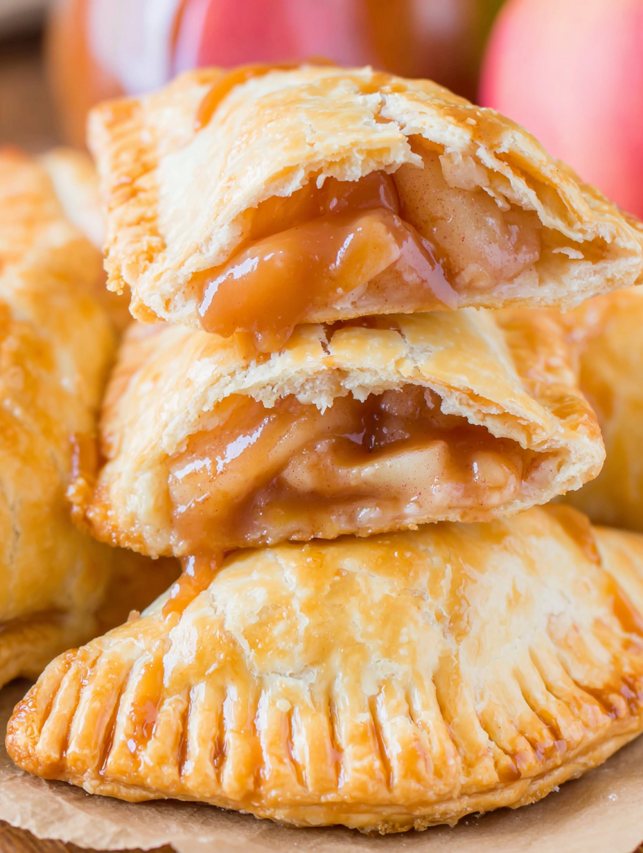 Caramel Apple Hand Pies being assembled