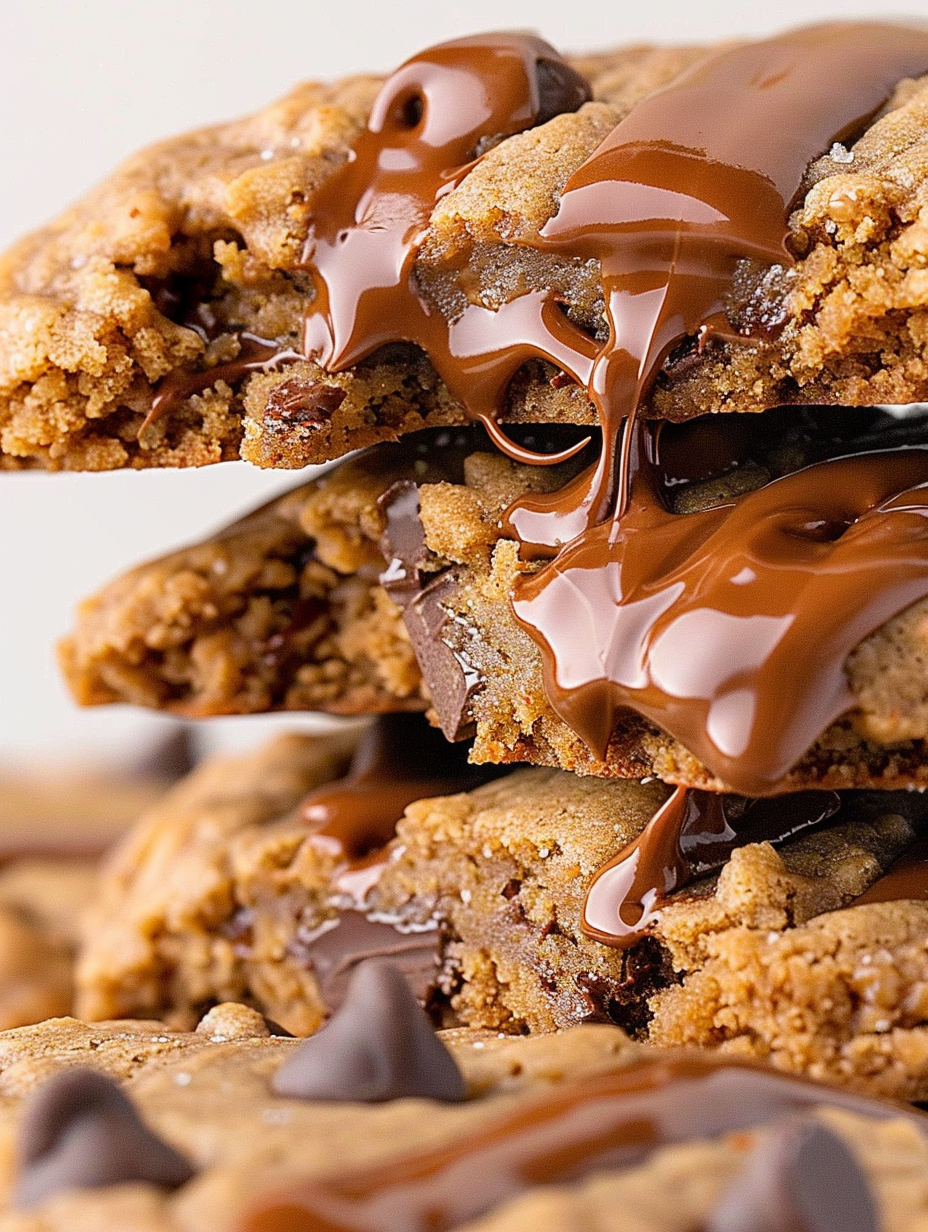 Chocolate Chip Biscoff Cookie on rack