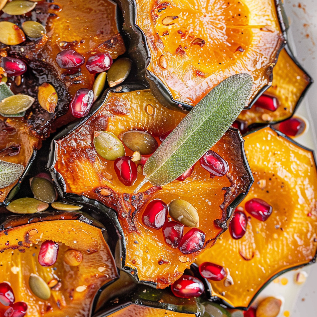 Sweet and Spicy Roasted Acorn Squash Slices