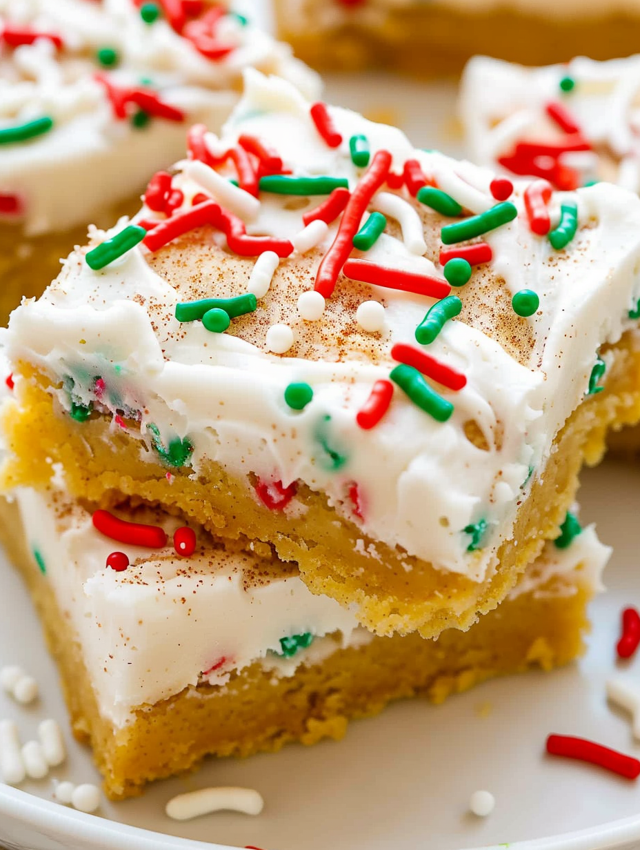 Snickerdoodle Bars with Cream Cheese Frosting