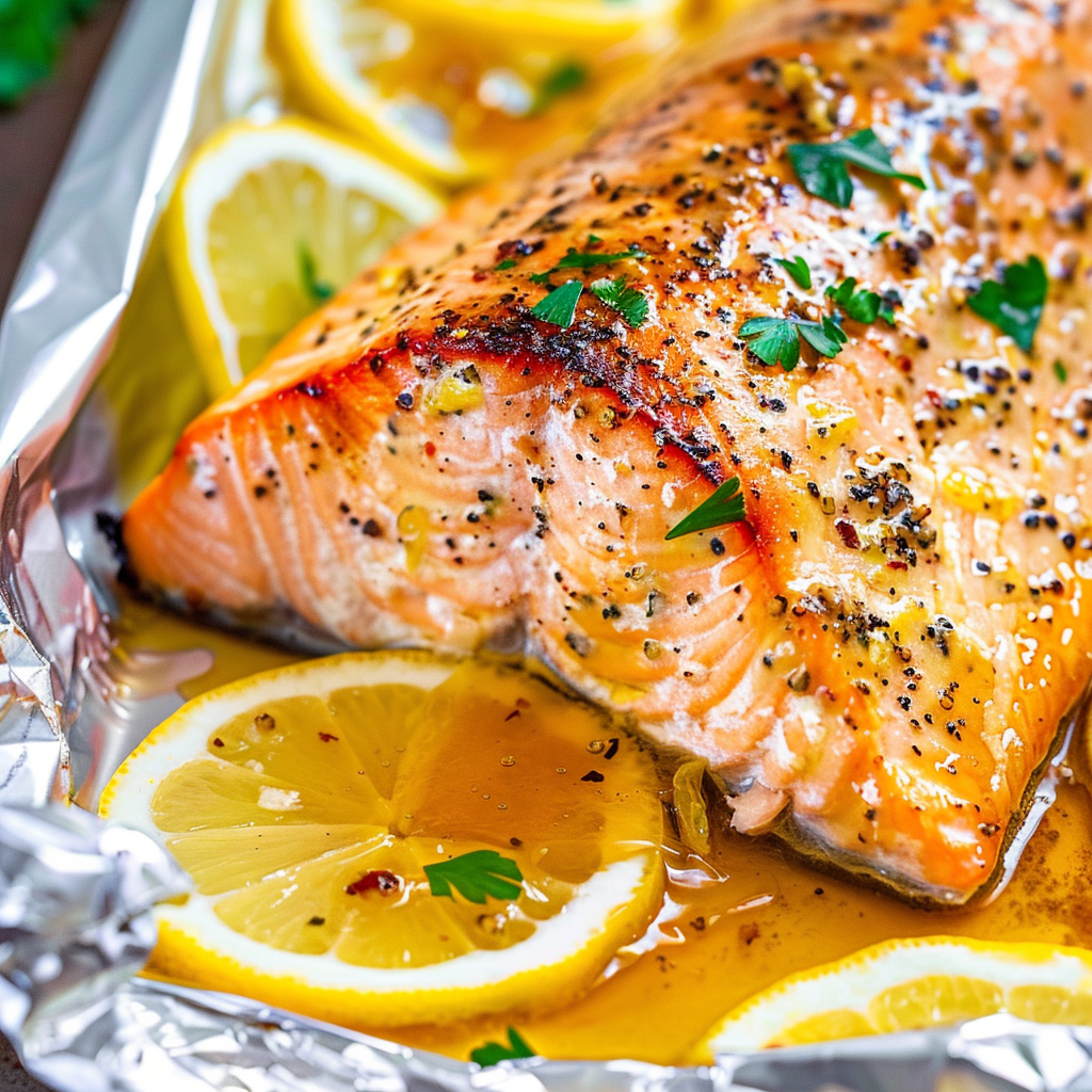 Sheet Pan Lemon Garlic Butter Salmon
