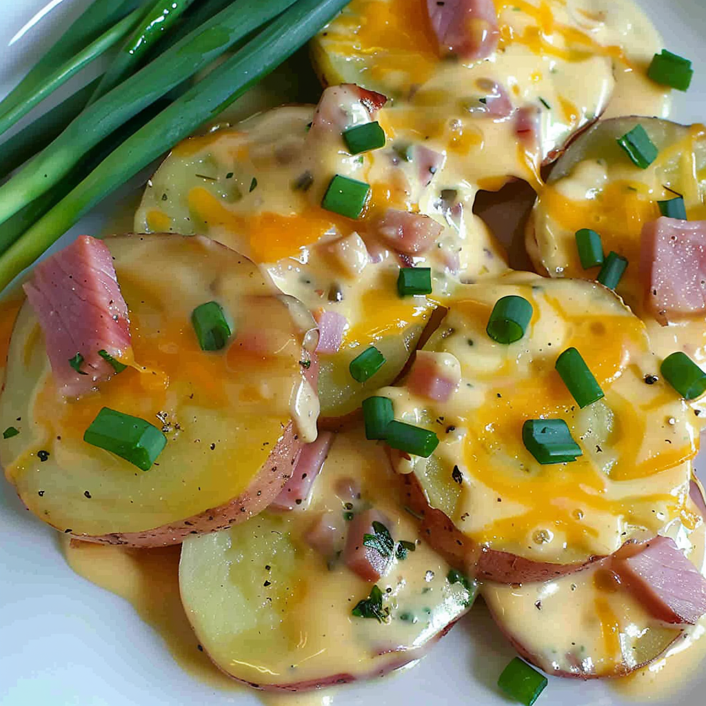 Slow Cooker Creamy Ham and Potatoes