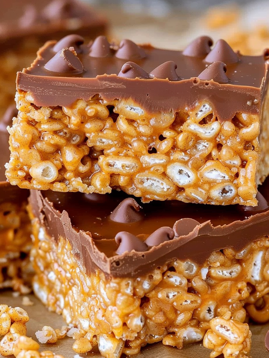 Scotcheroos on a cooling rack