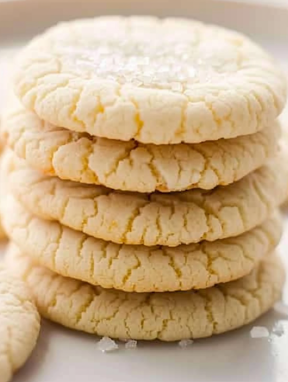 Close-up of cookie dough balls rolled in sugar