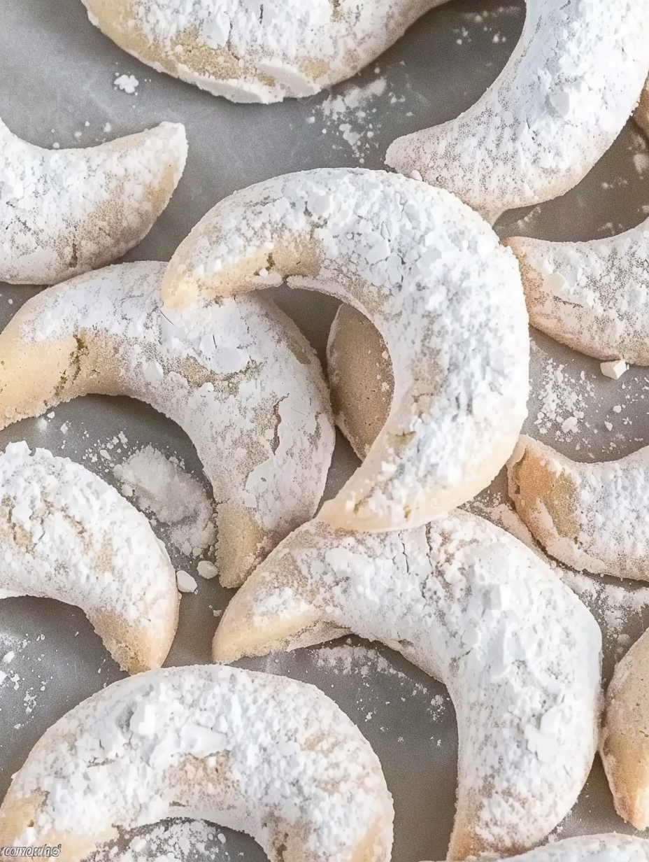 Almond Crescent Cookies (Healthy)