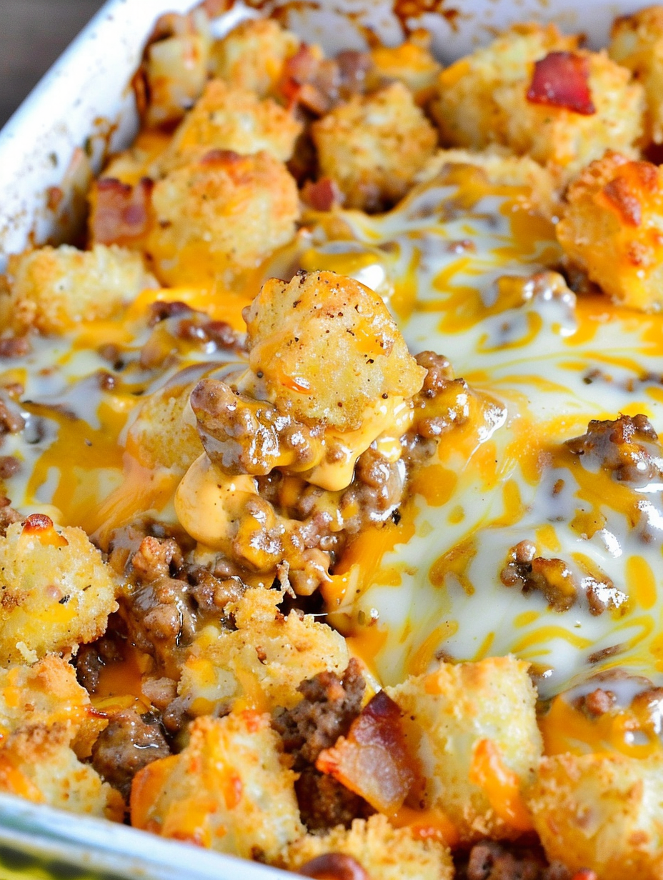 Cheeseburger Tater Tot Casserole