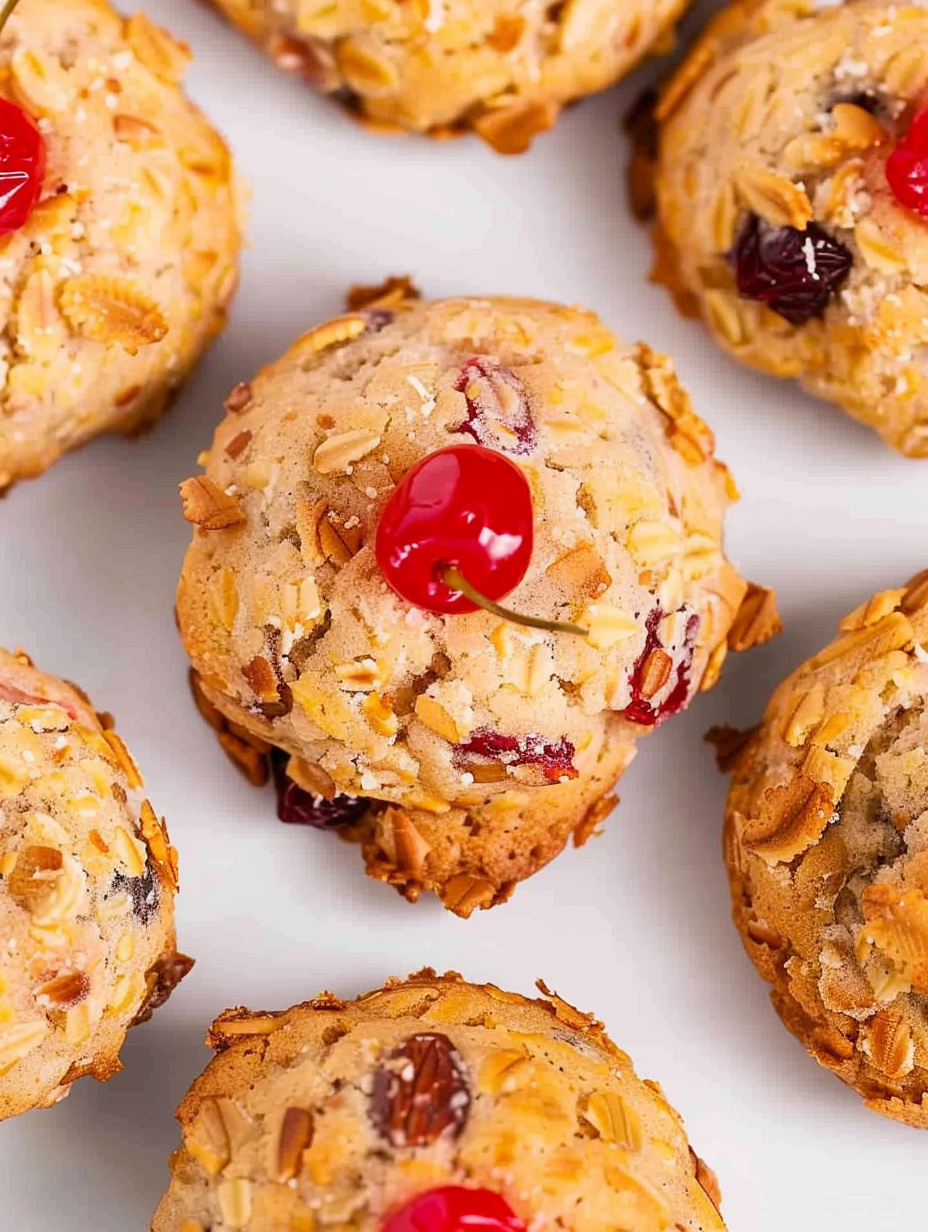 Cherry Wink Cookies on cooling rack