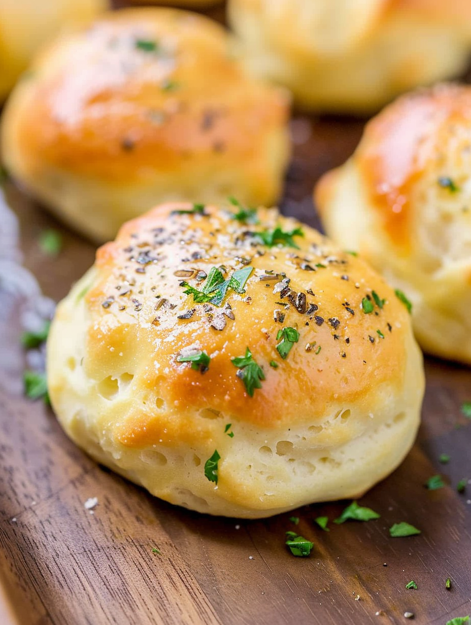 Freshly baked stuffed cheese bread brushed with garlic butter