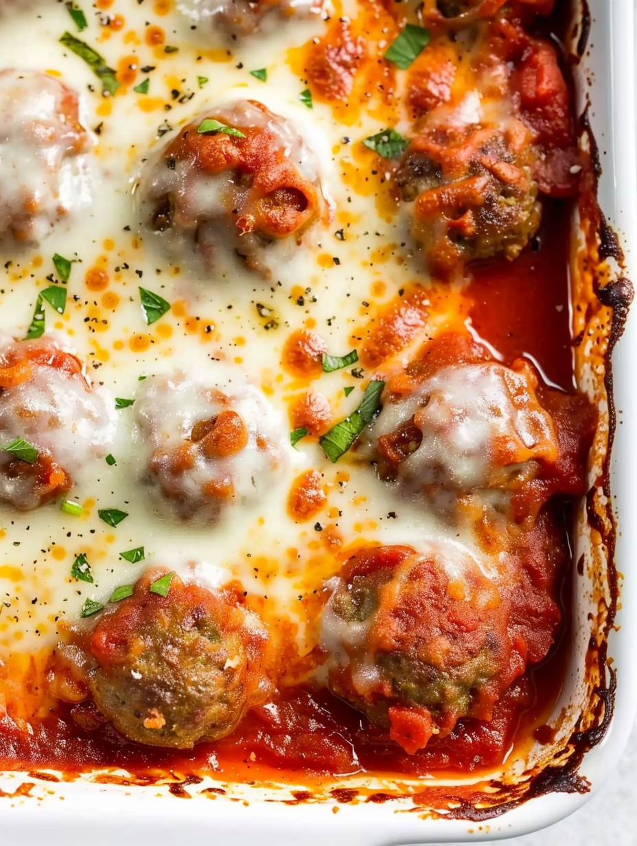 Cheesy Bake Meatballs