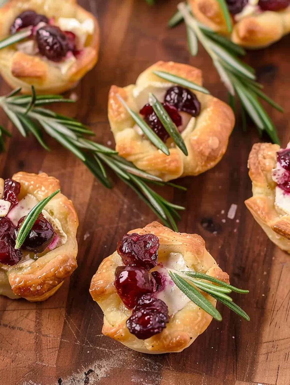 Cranberry Brie Bites on a platter - user provided content image 1