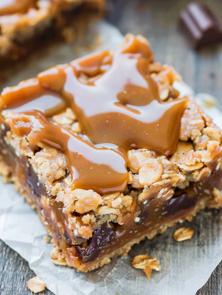 Carmelitas — Soft & Chewy Oatmeal Caramel Bars