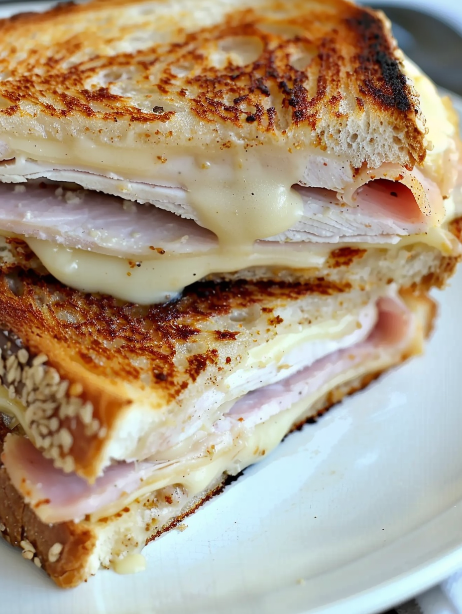 Chicken Cordon Bleu Grilled Cheese