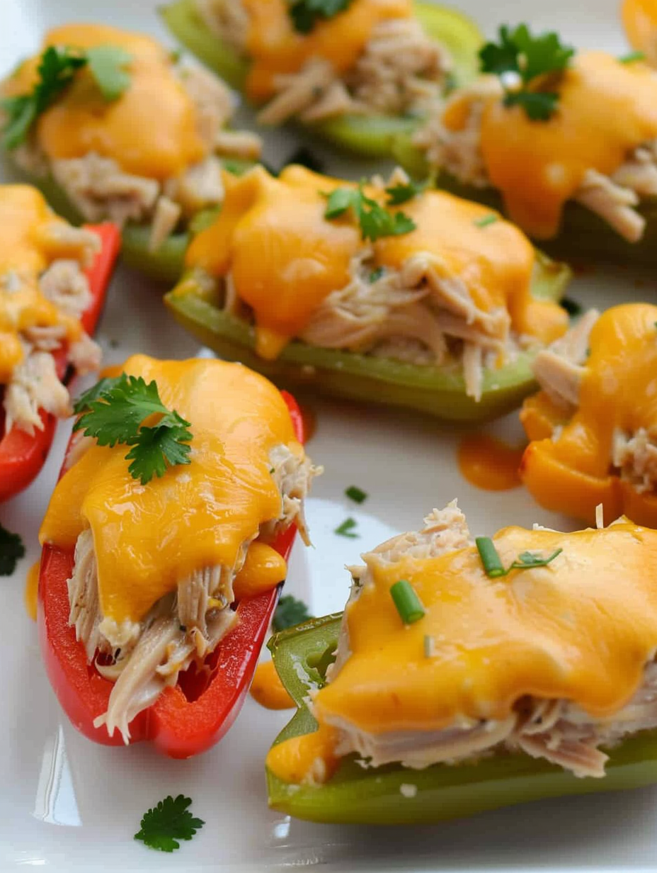 Mini bell peppers sliced and ready