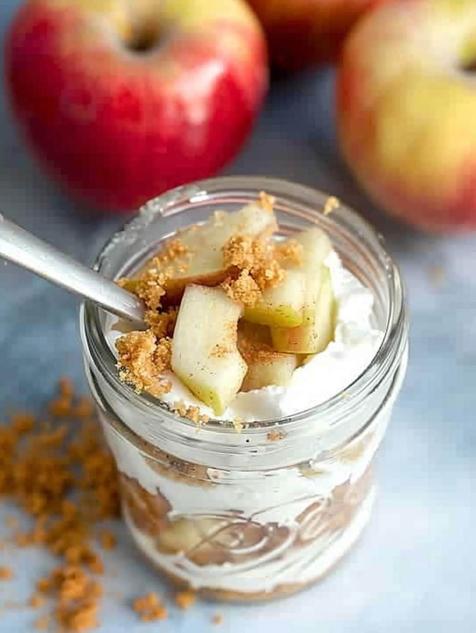 No Bake Apple Pie Cheesecake In A Jar