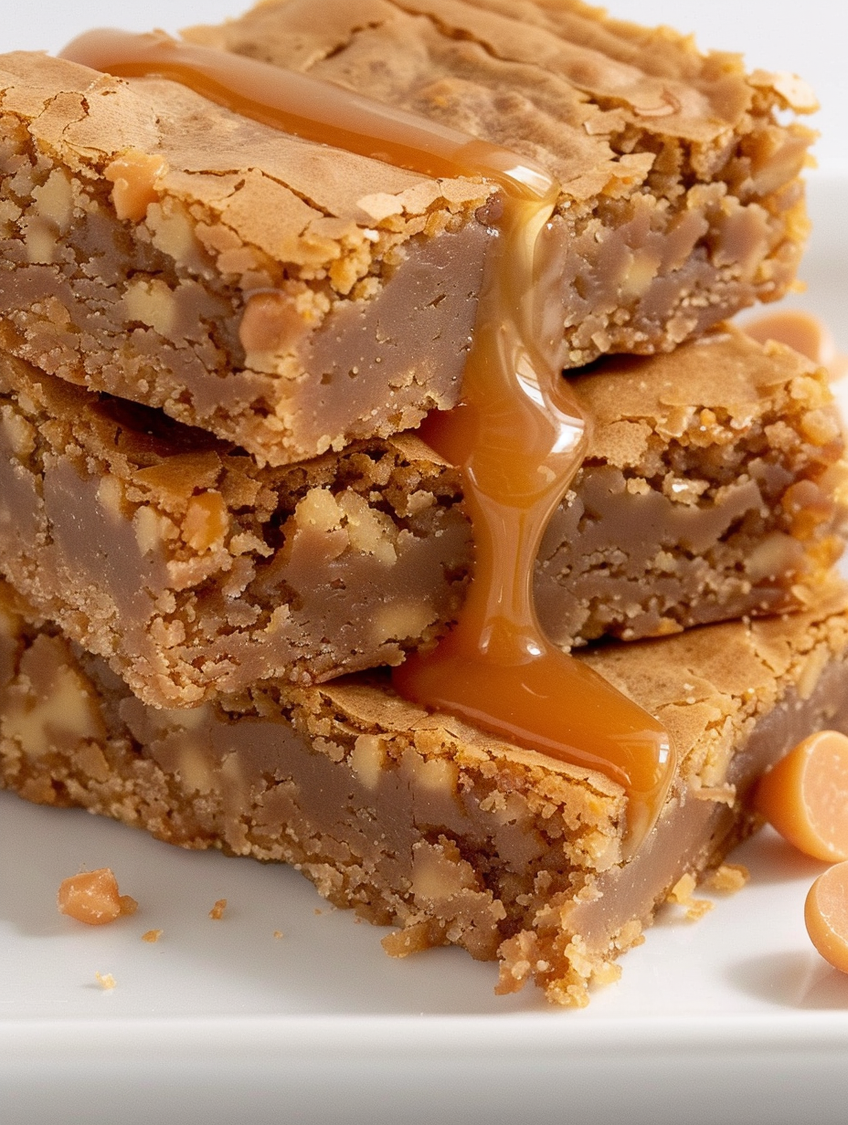 Close-up butterscotch chips in batter