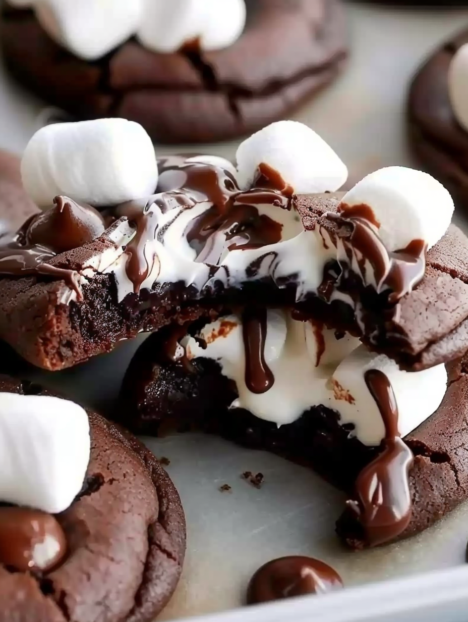 Double Chocolate Marshmallow Cookies