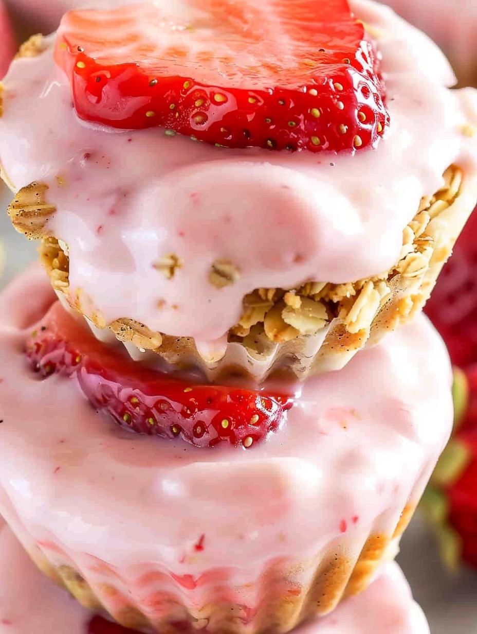 3-Ingredient Strawberry Yogurt Bites