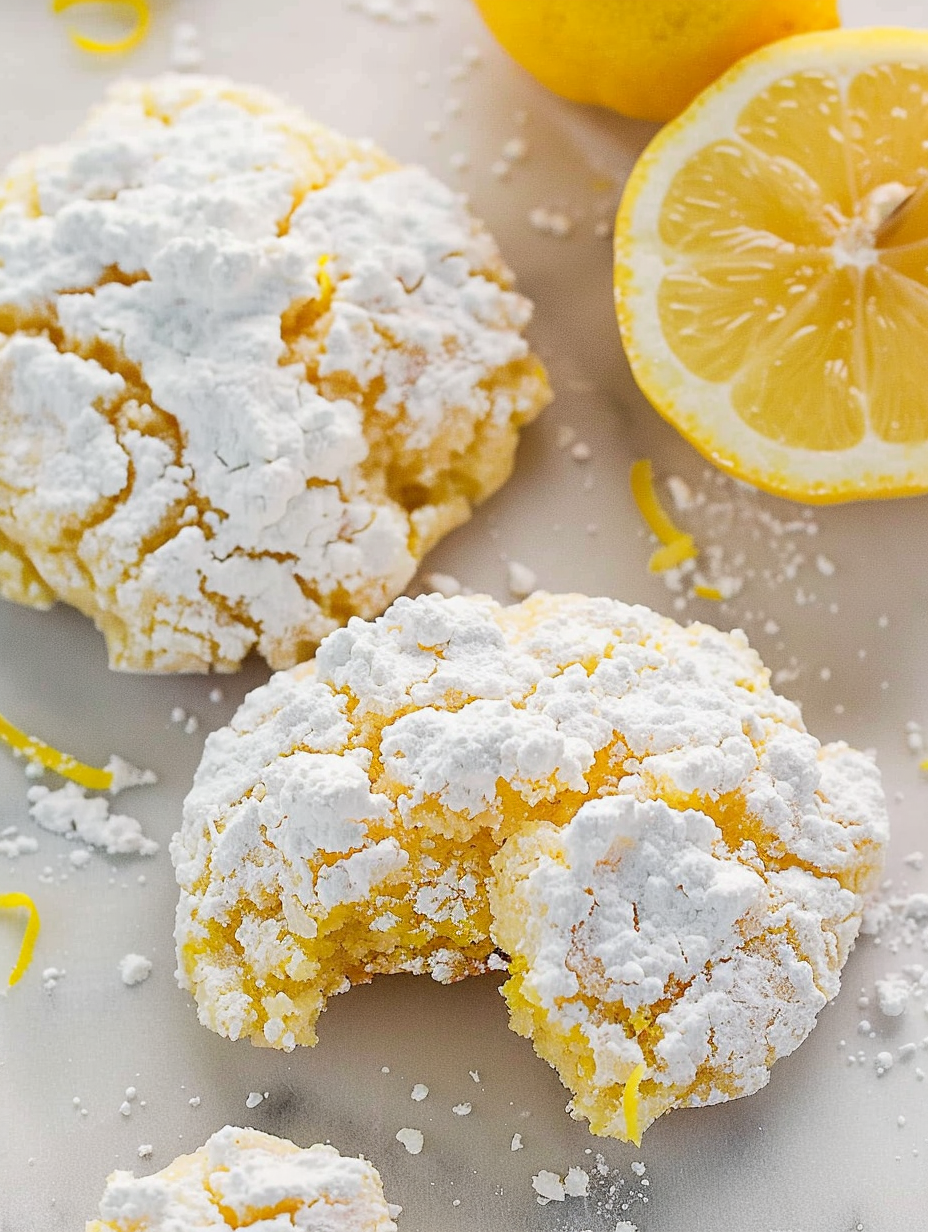 Coconut Lemon Crackle Cookie