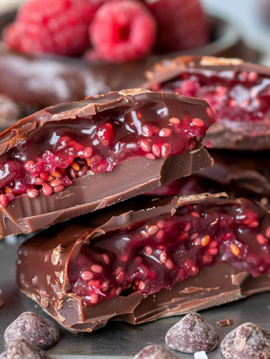 Chocolate Jam Bites on parchment