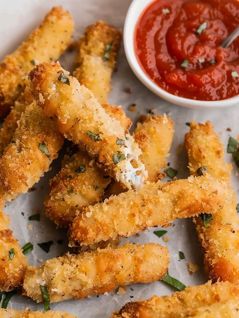 Homemade Vegan Mozzarella Sticks