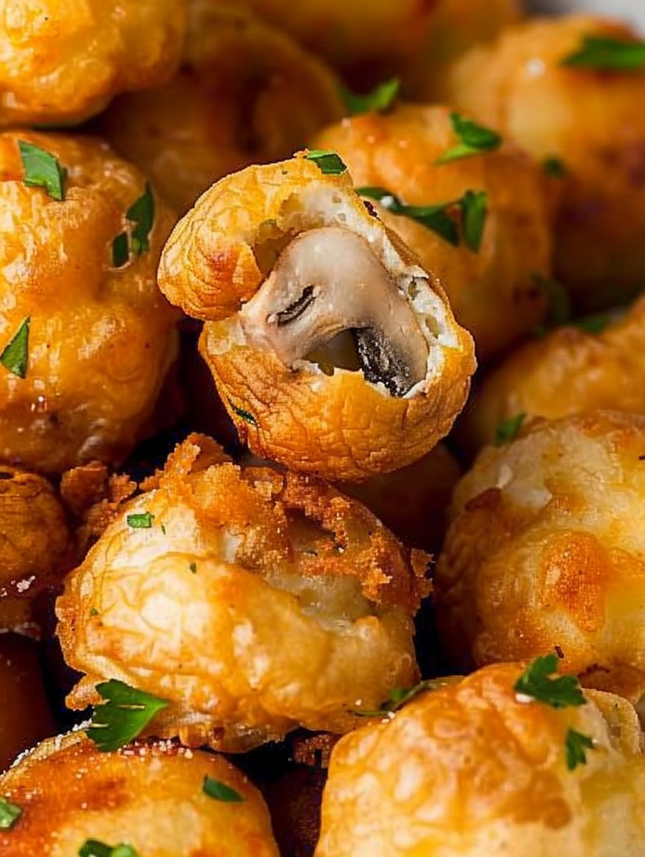 Crispy Fried Mushrooms with Beer Batter