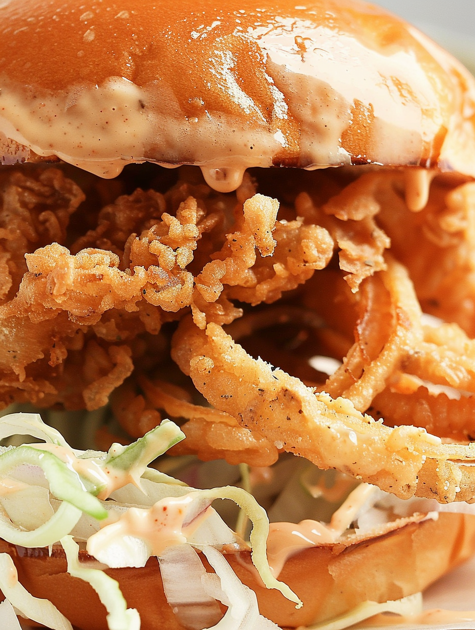 Bowl of crispy fried onion strings
