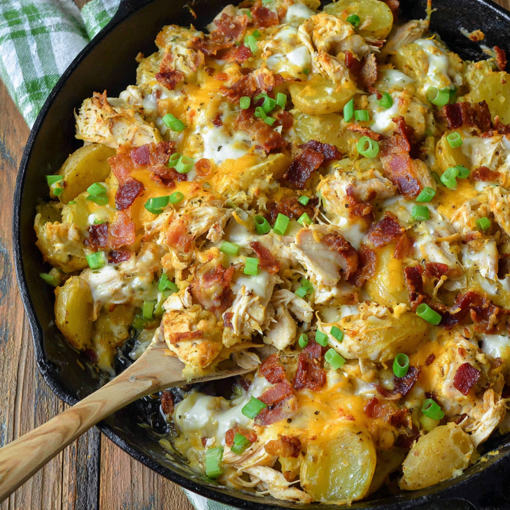 Chicken Bacon Ranch Potato Casserole