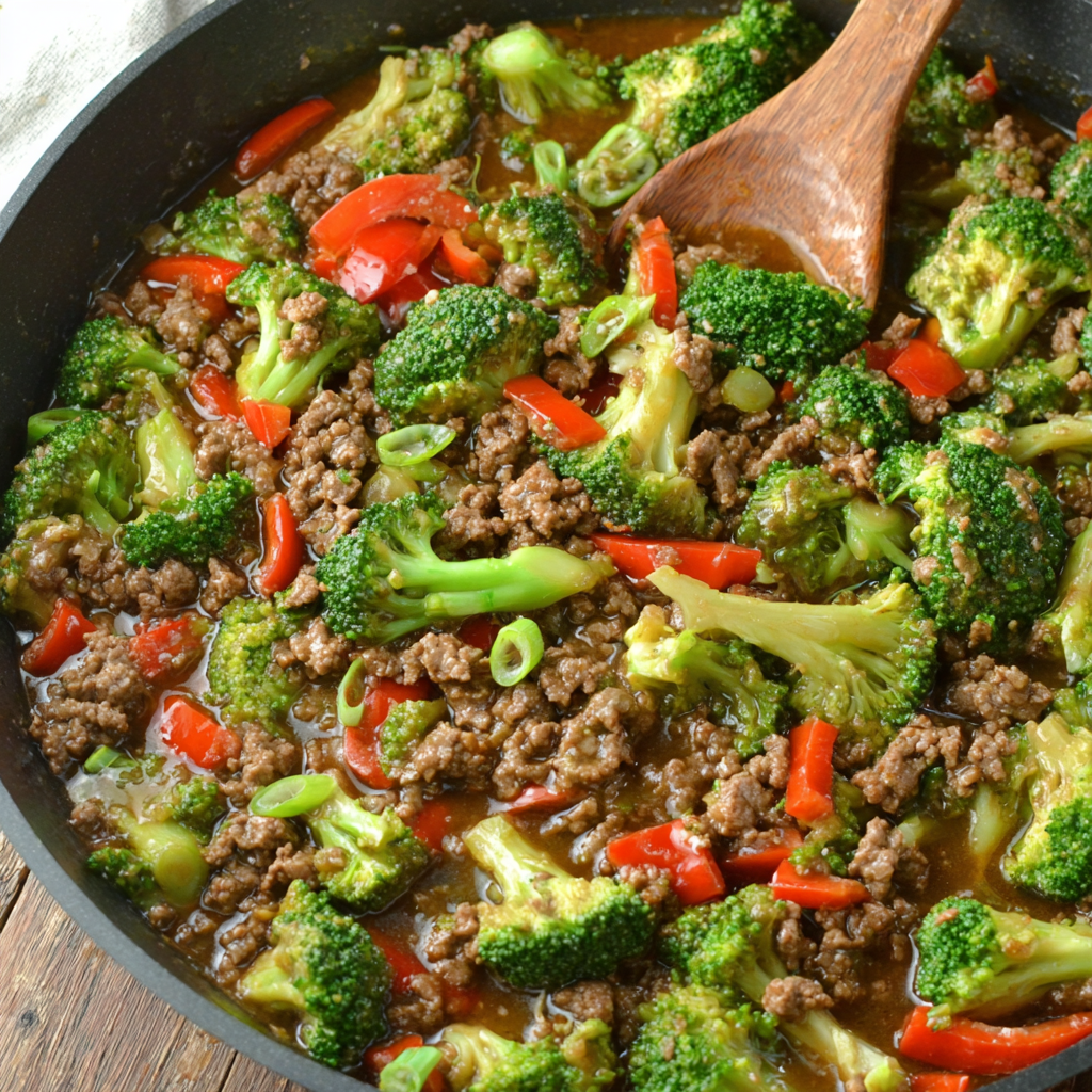 Ground Beef Broccoli Skillet