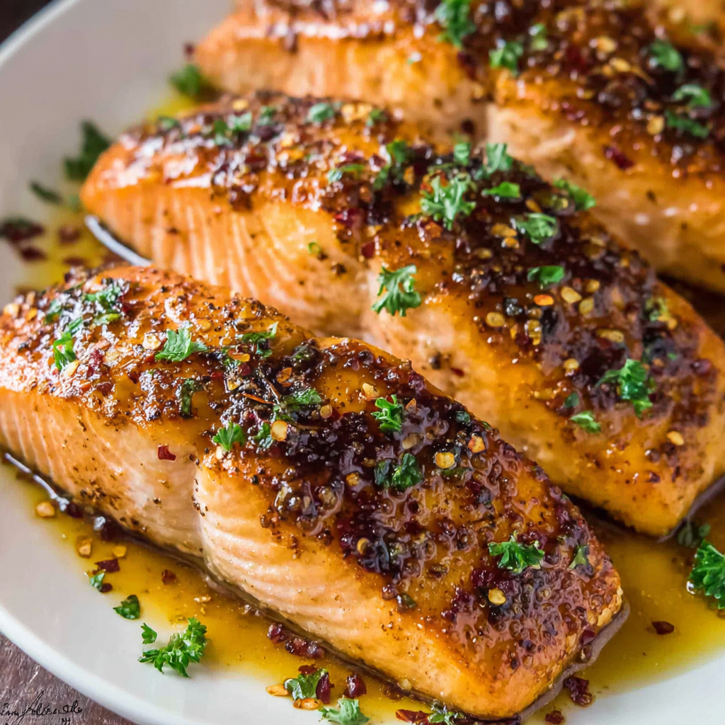 Hot Honey Salmon Skillet