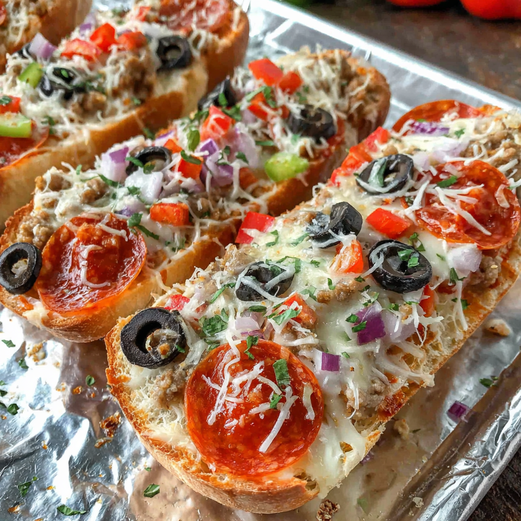 Grilled French Bread Pizza