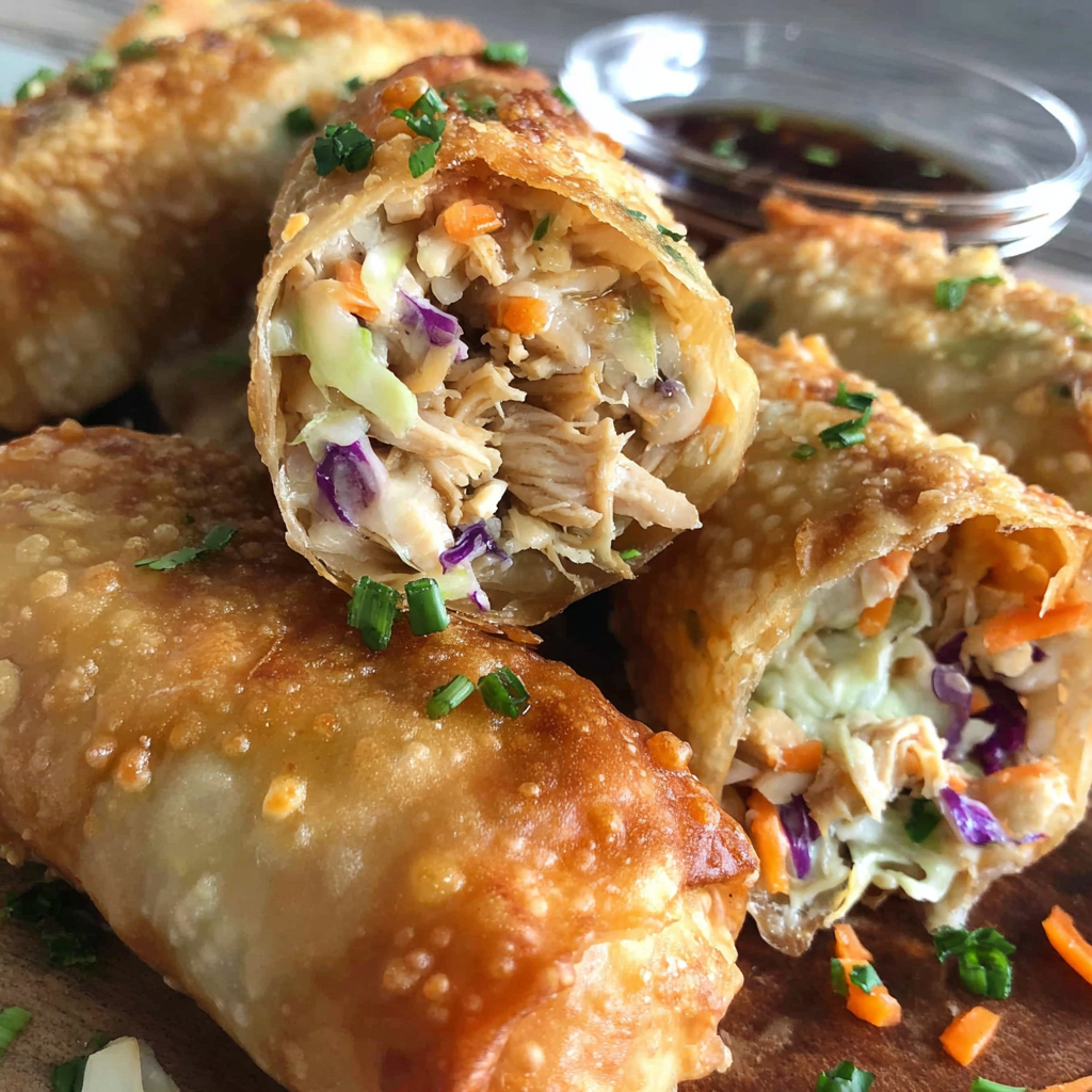 Chicken Coleslaw Egg Rolls