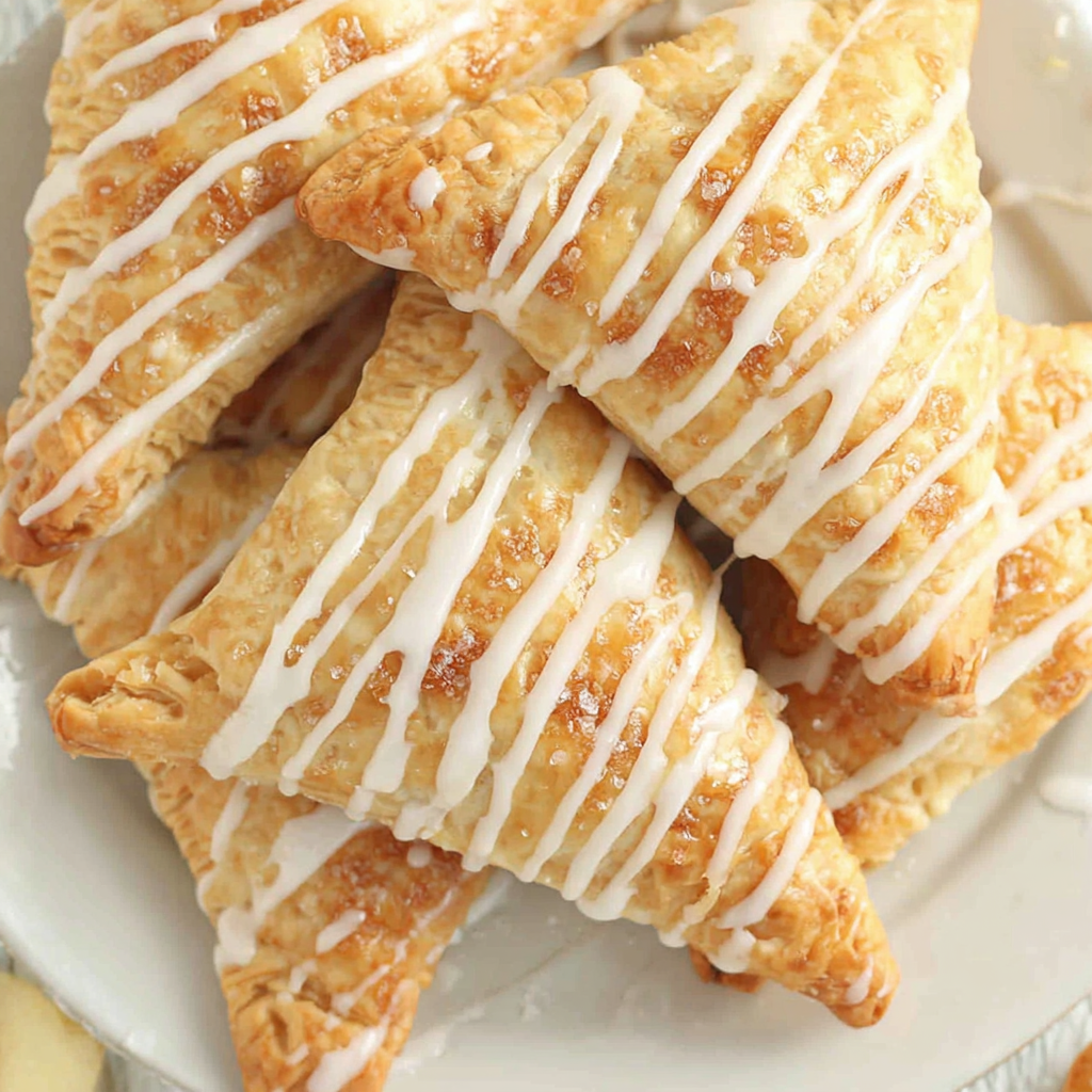 Glazed Apple Puff Turnovers