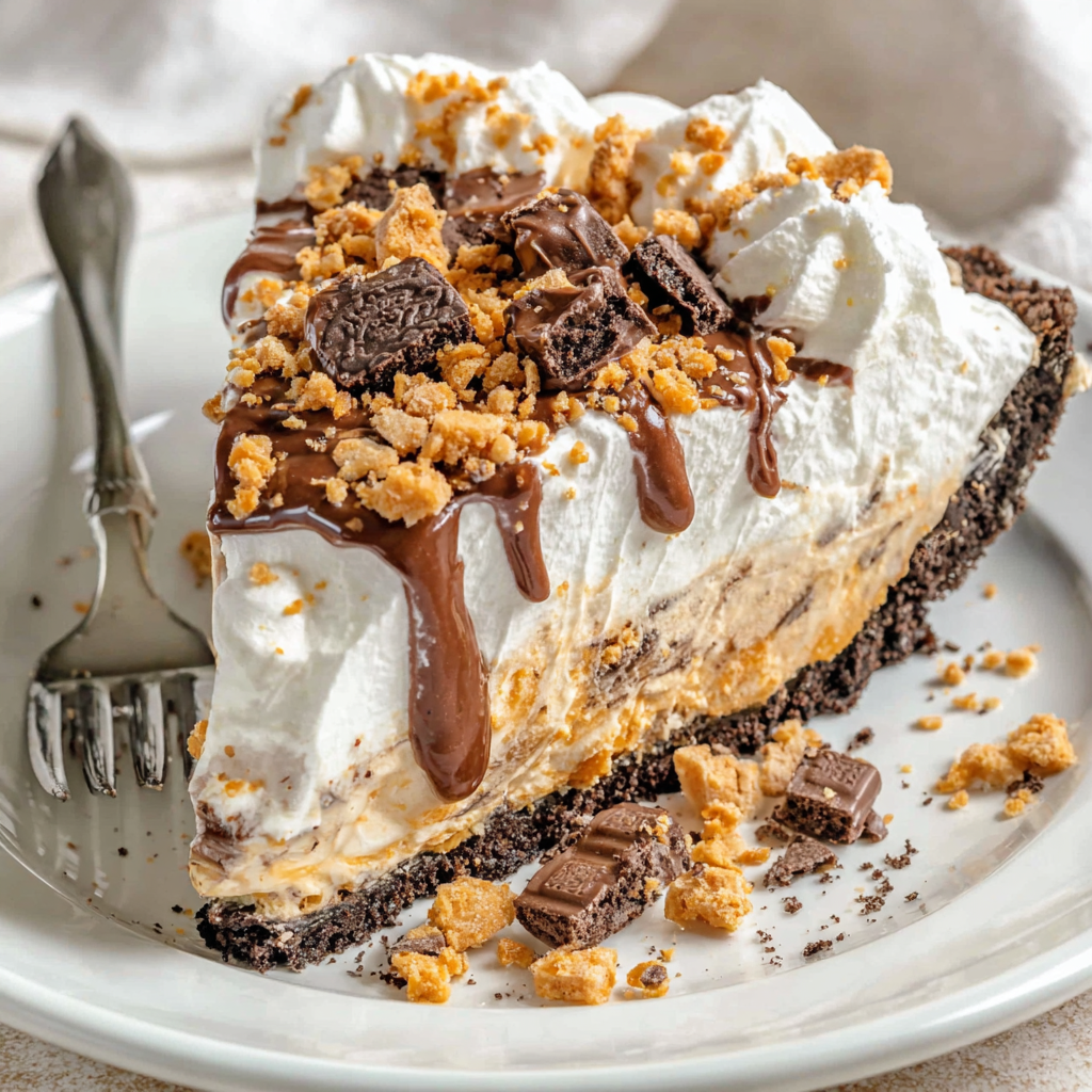 No-Bake Chocolate Butterfinger Pie