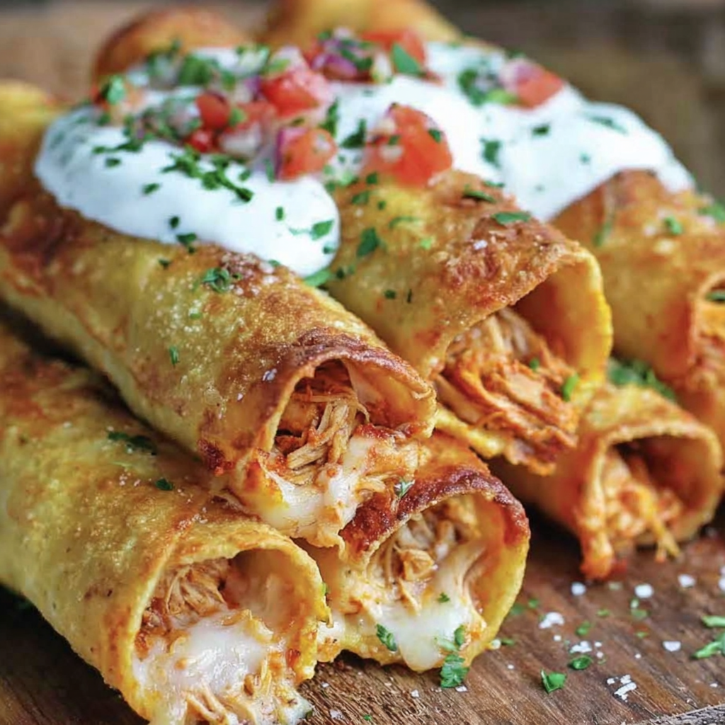Slow Cooker Chicken Taquitos