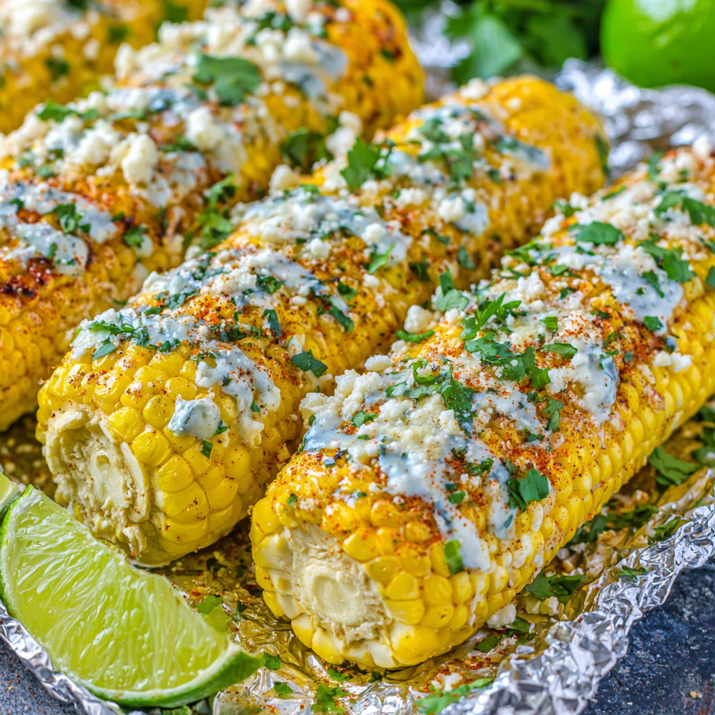 Grilled Mexican Street Corn (Elote)