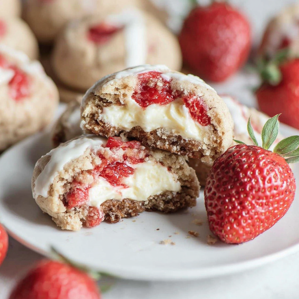 Strawberry Cheesecake Cookies