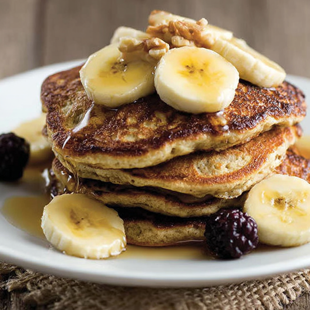 Banana Oatmeal Pancakes (Vegan)